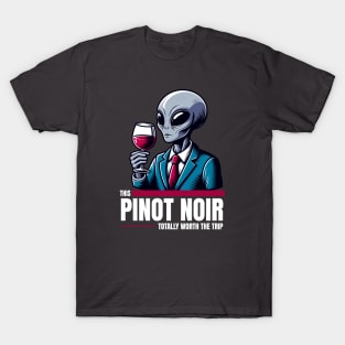 Worth the Trip - Alien with Wine T-Shirt